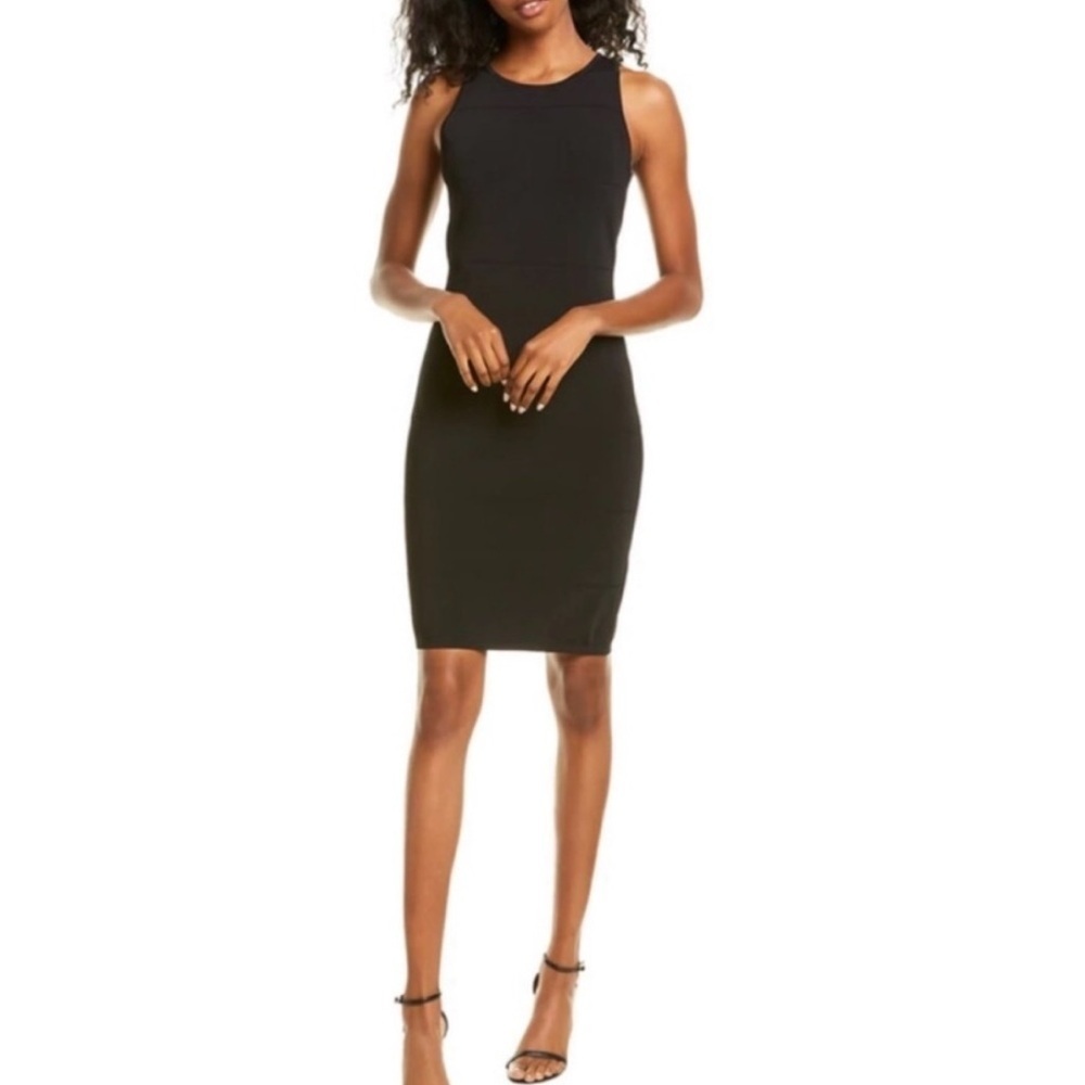 Theory Pointelle Detail Dress in Black- XS.